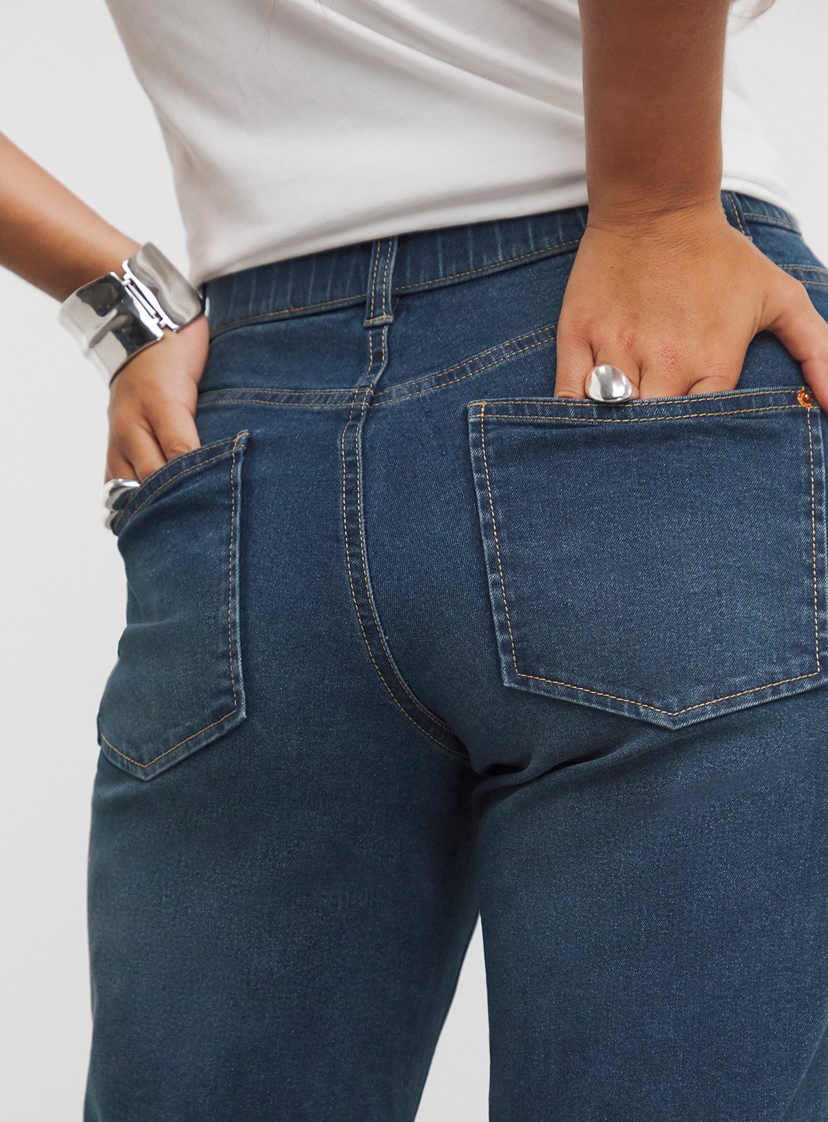 SIMPLY BE 24/7 Boyfriend Jean Mid Blue 10 - Image 4 thumbnail